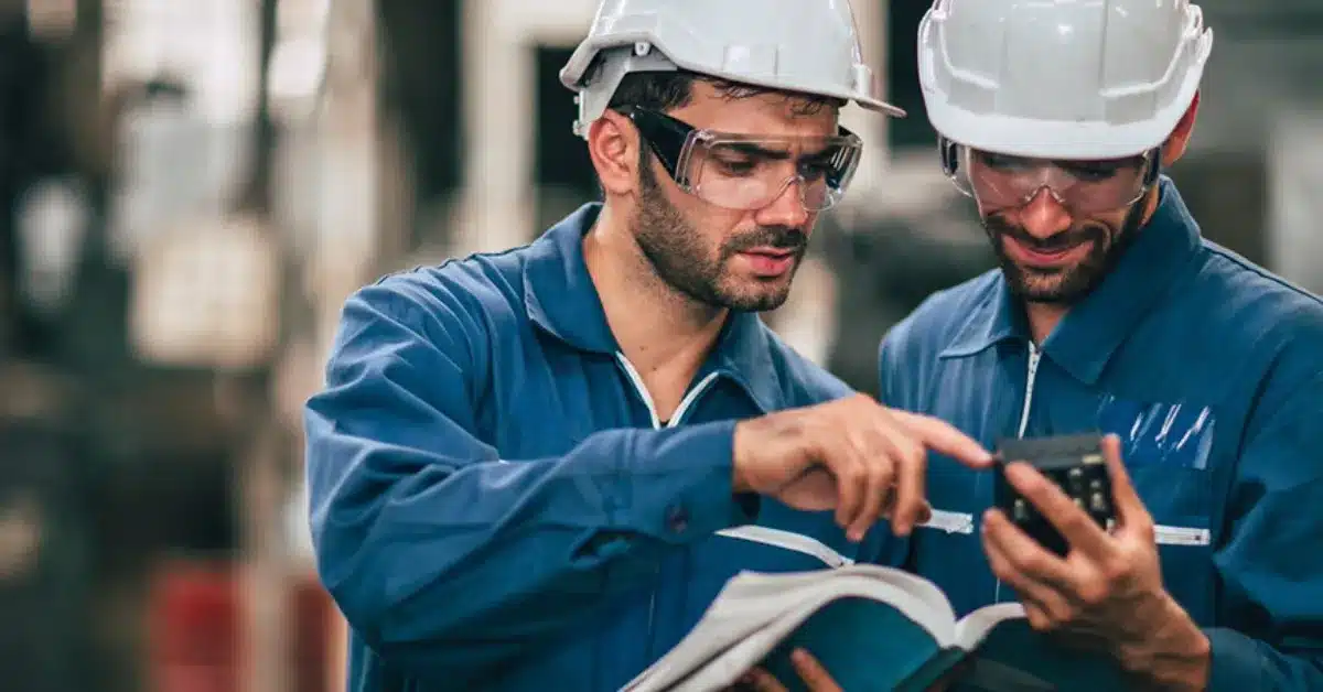 Field service technician using SmartTechnician mobile app for job management