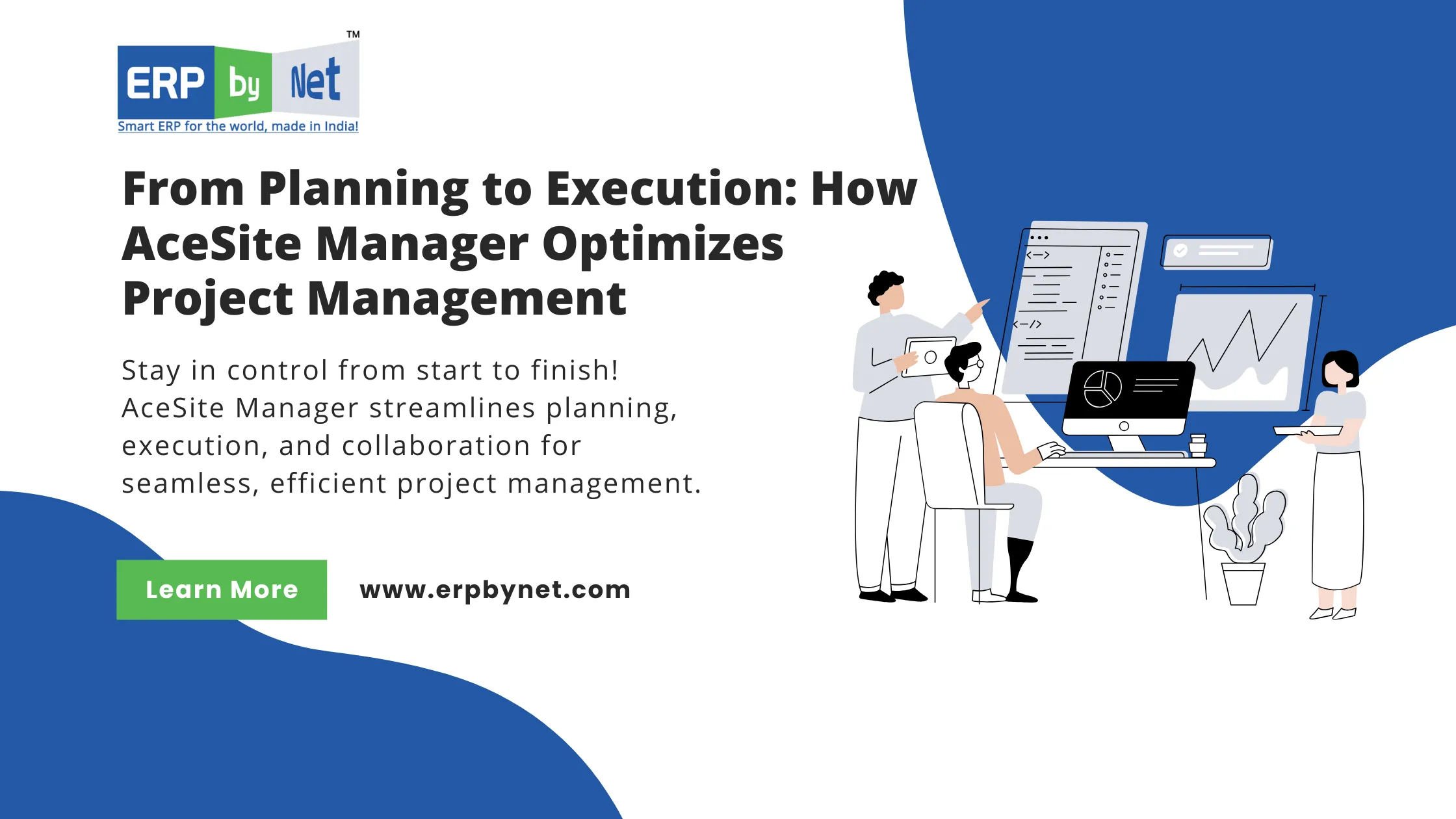 Engineers using project management software on site