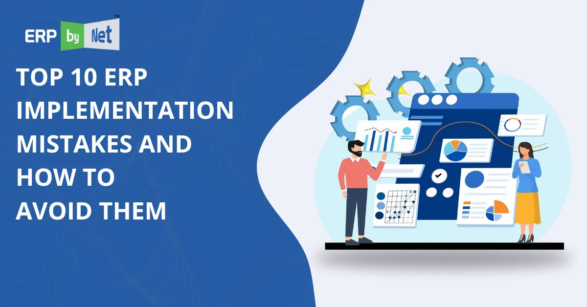 ERP Implementation Mistakes – Illustrated Concept with Team and Data