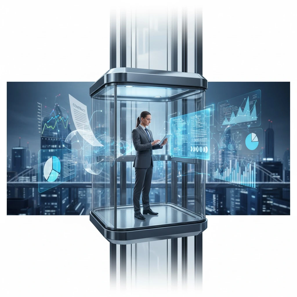 AI-driven ERP system helping elevator companies track contracts, renewals, and client relationships efficiently with ERPbyNet.